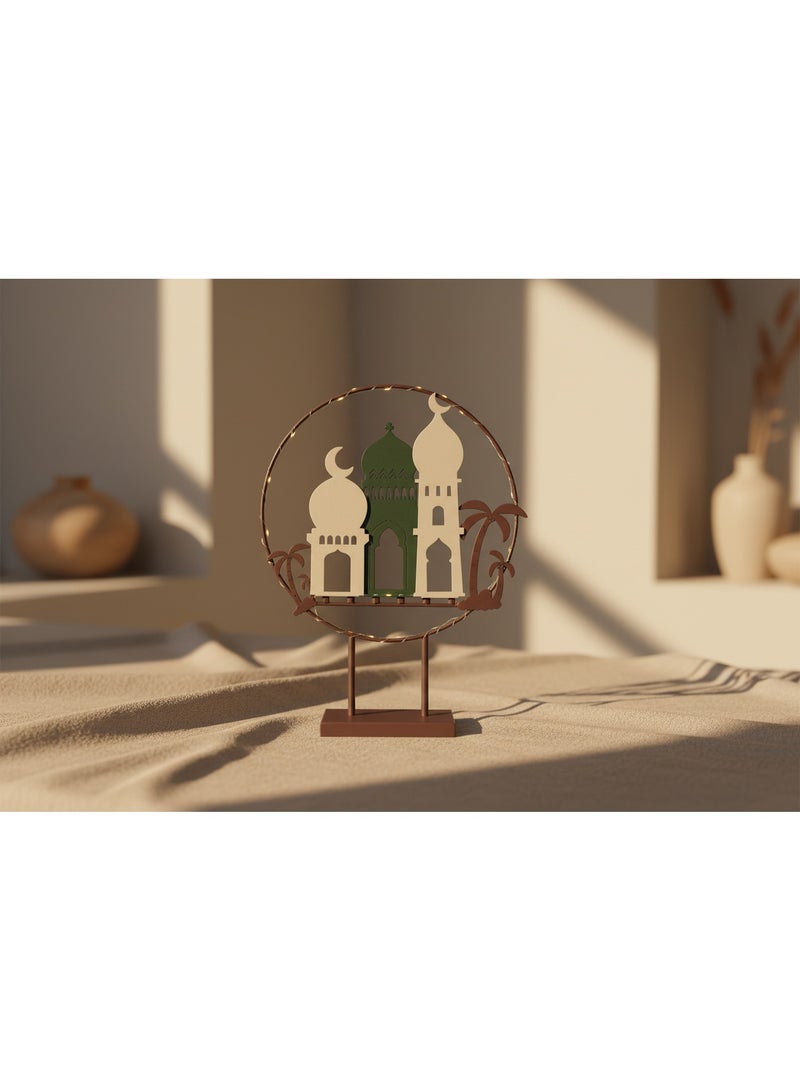 AKDC Metallic Ramadan Decor With Light 49Cm*36Cm - Image 2